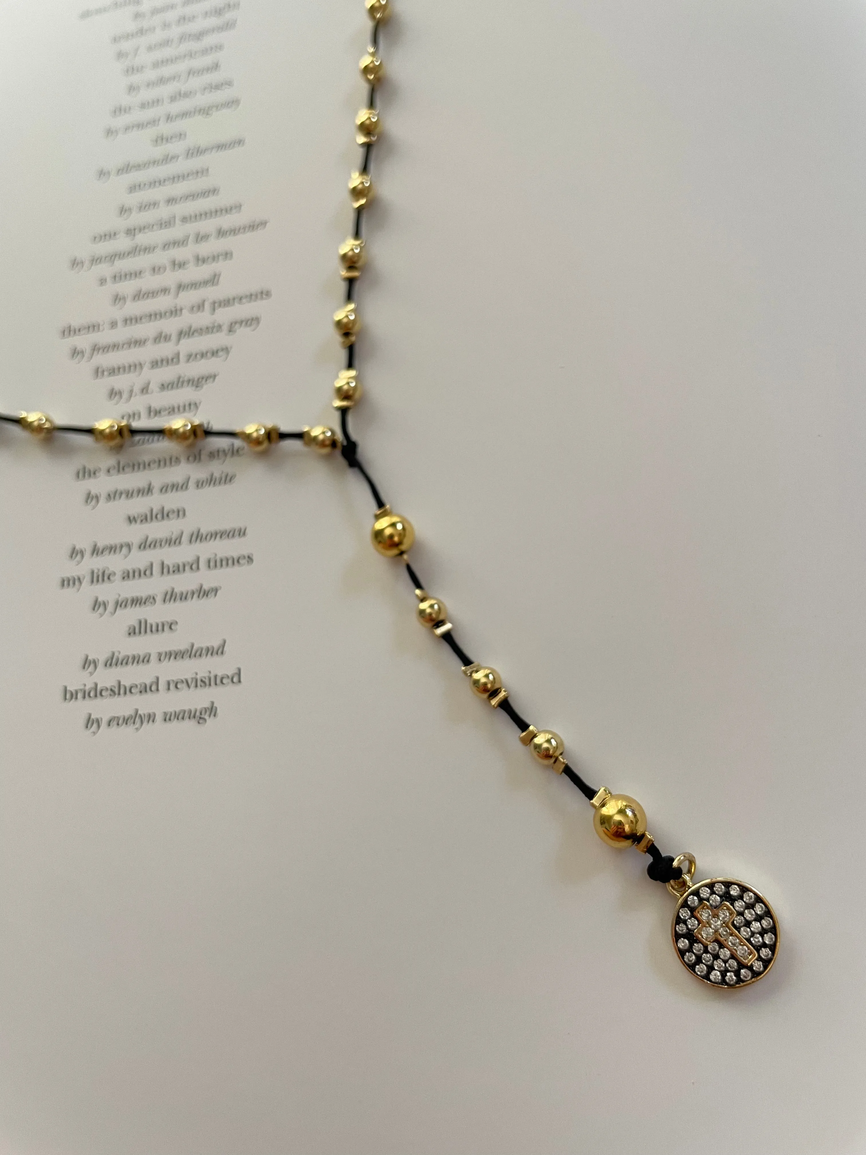Gold beaded rosary