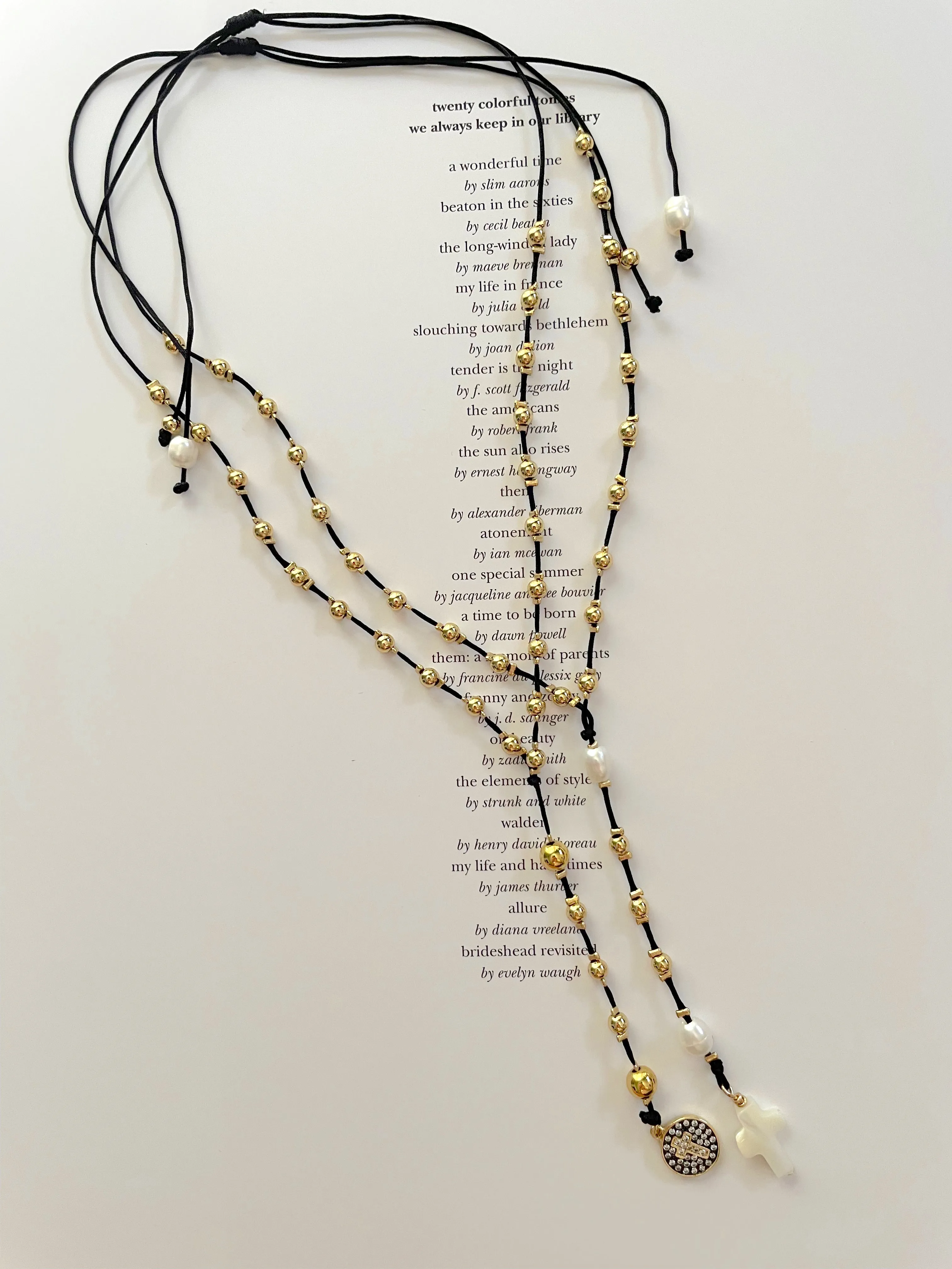 Gold beaded rosary