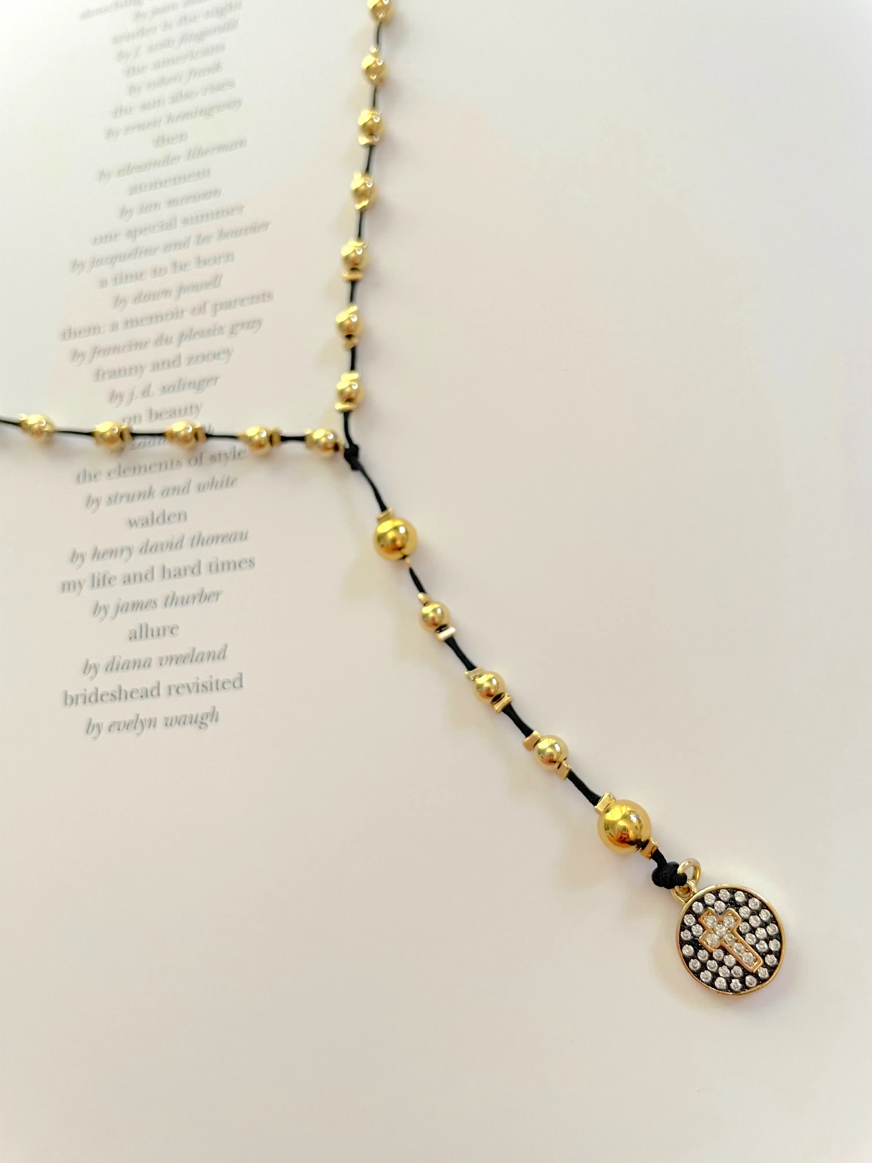Gold beaded rosary