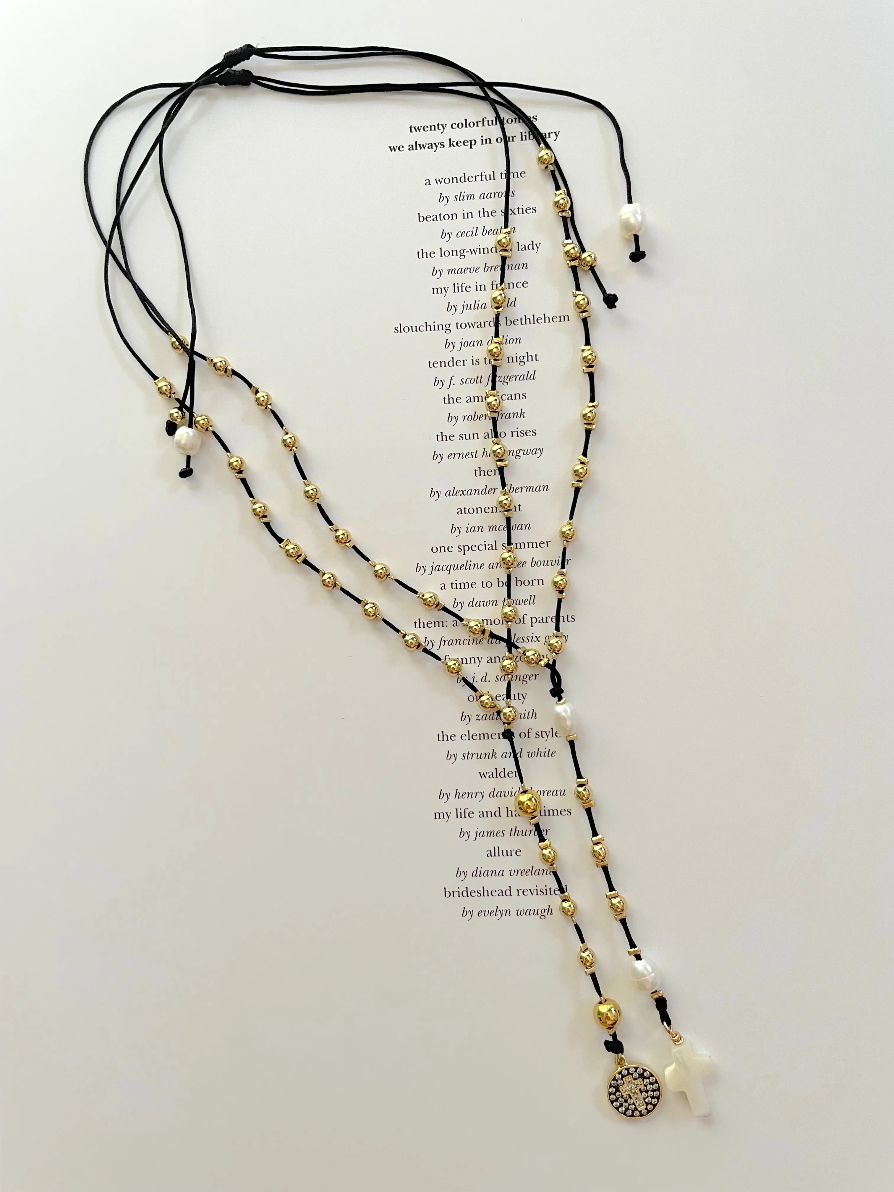 Gold beaded rosary