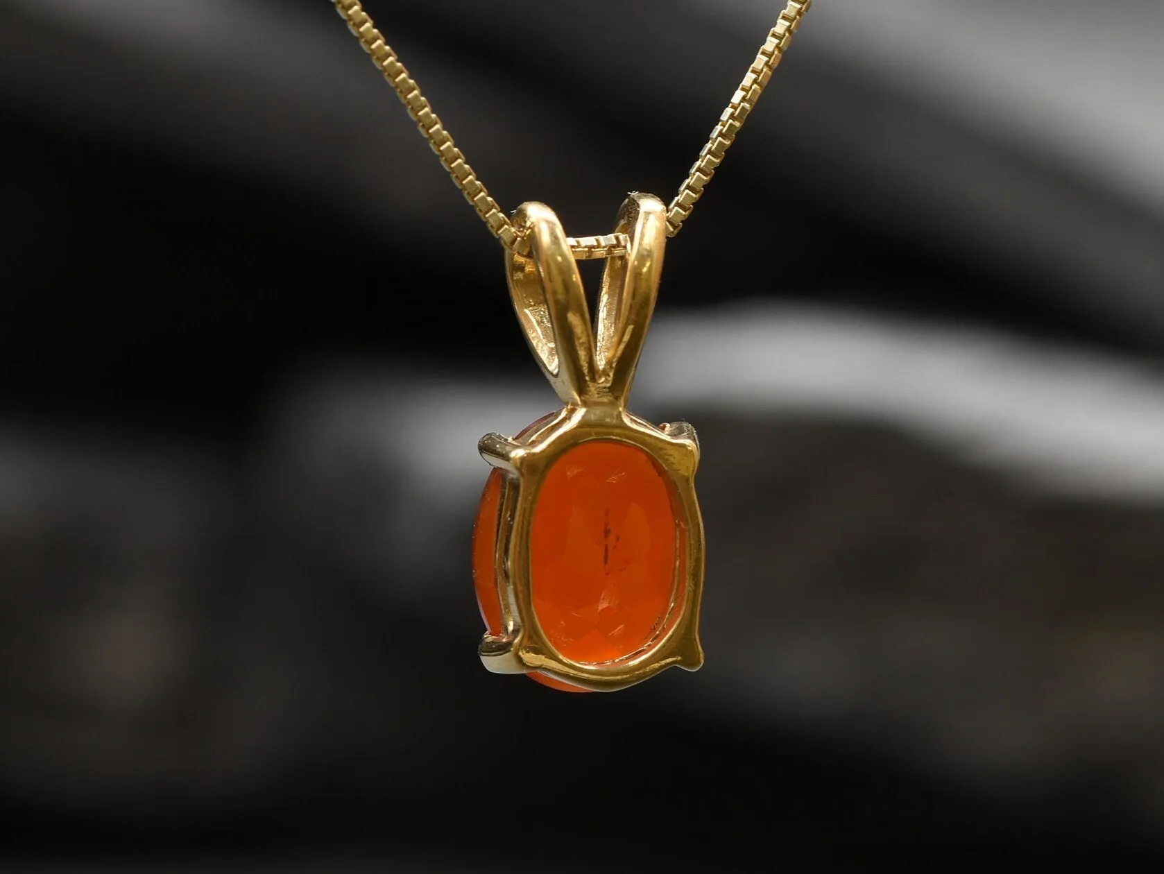 Gold Carnelian Pendant - Natural Carnelian Necklace, Gold Oval Pendant