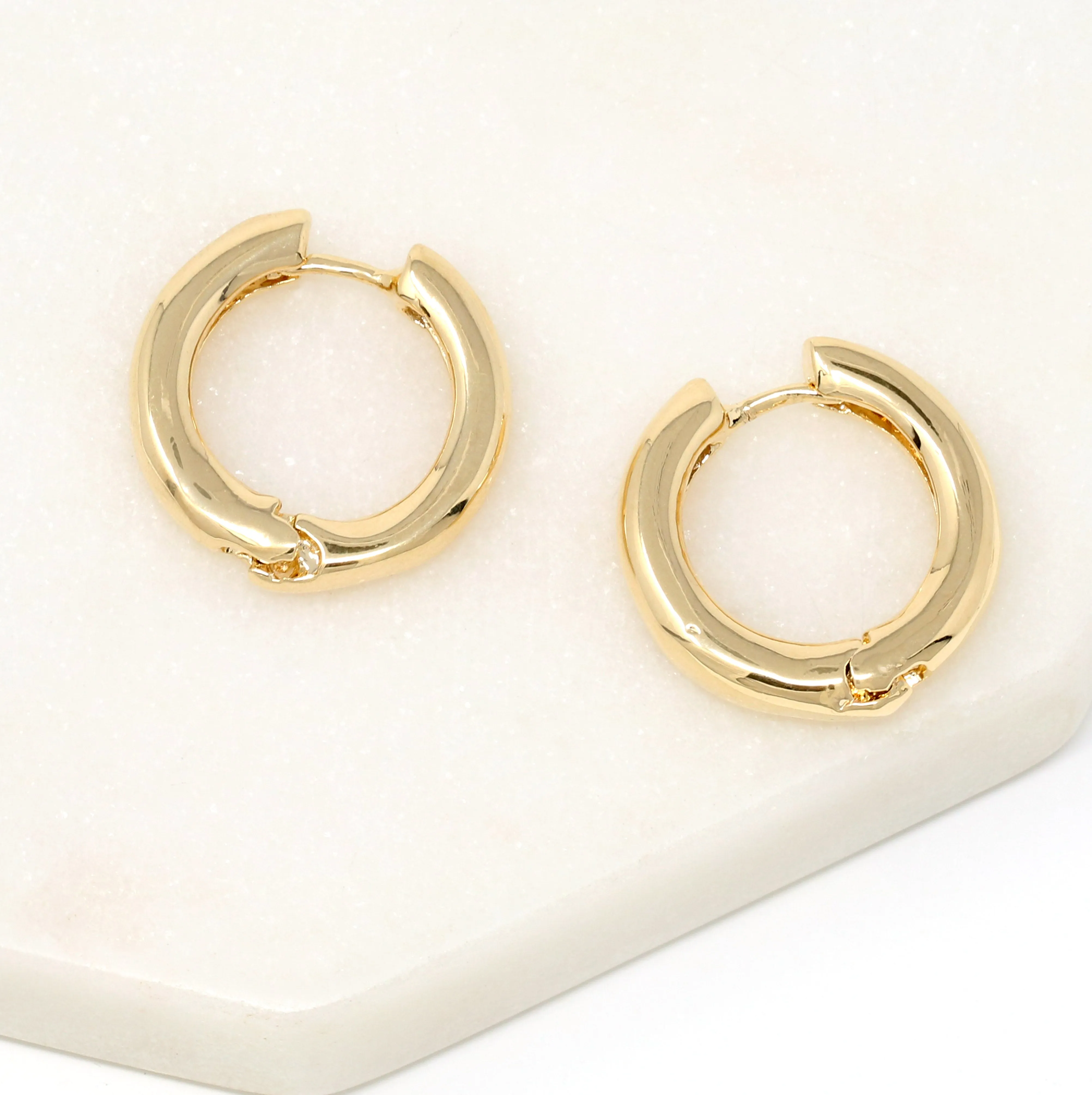 Gold Filled Bold Mini Huggie Earrings