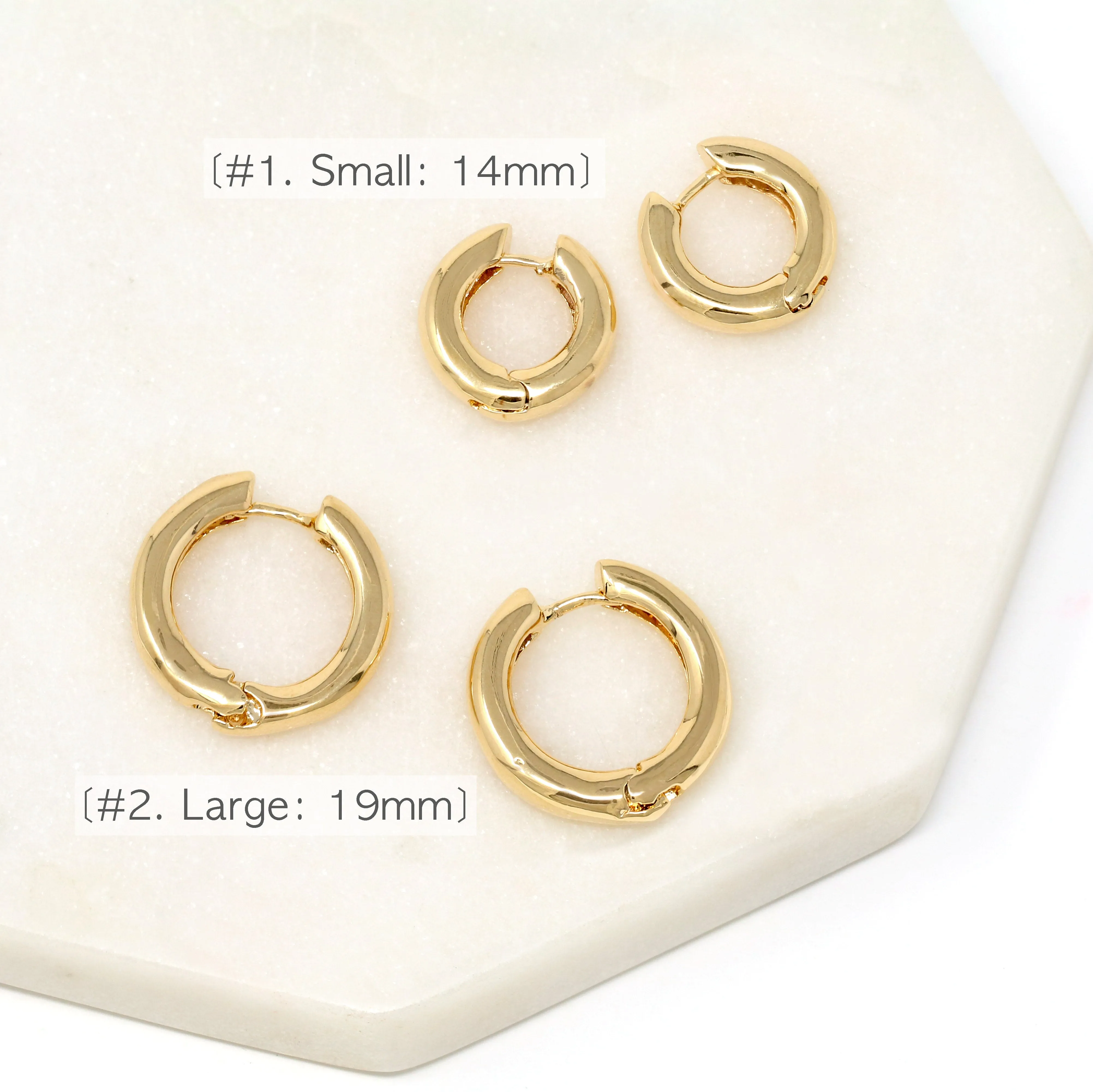 Gold Filled Bold Mini Huggie Earrings