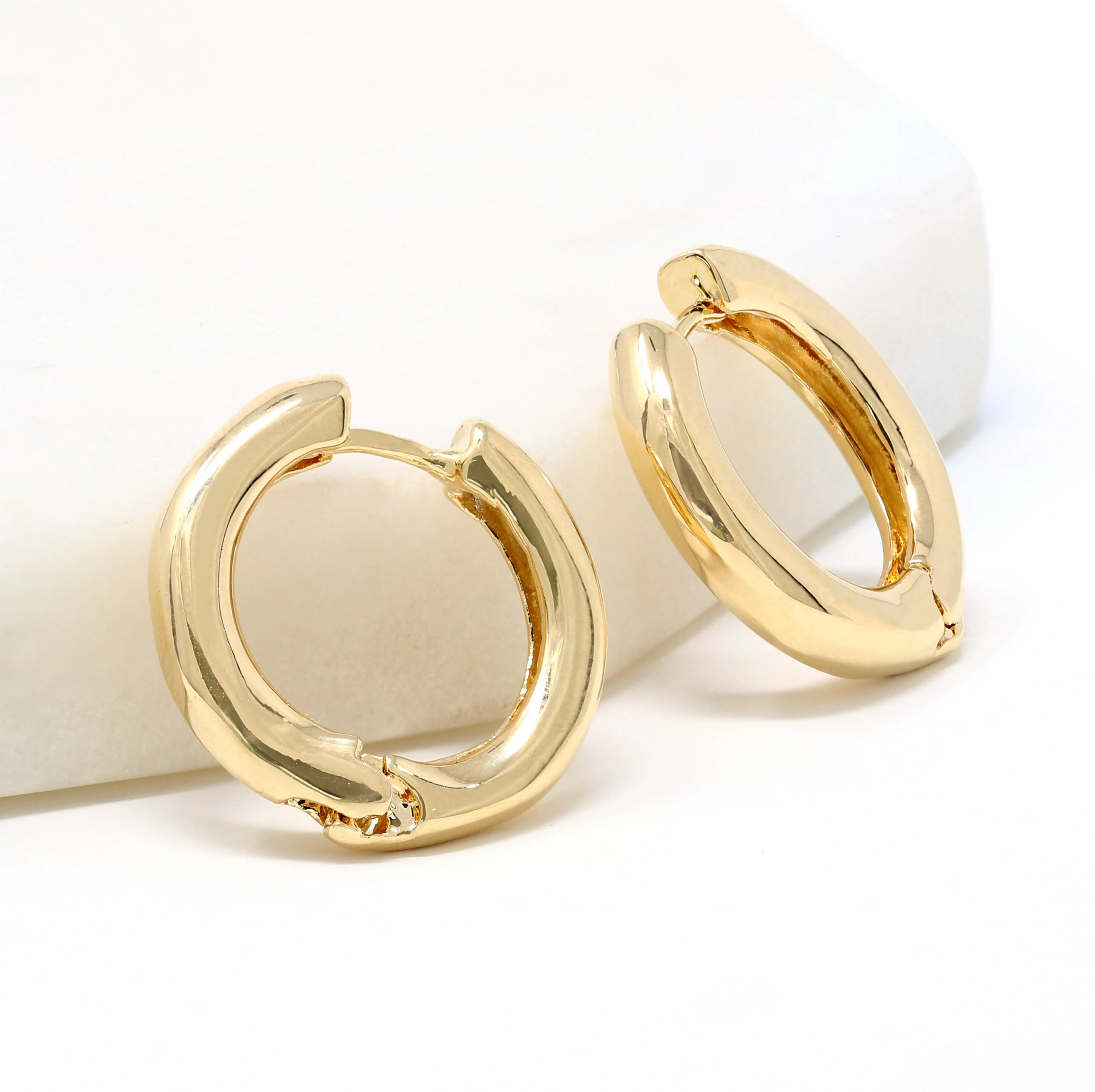 Gold Filled Bold Mini Huggie Earrings