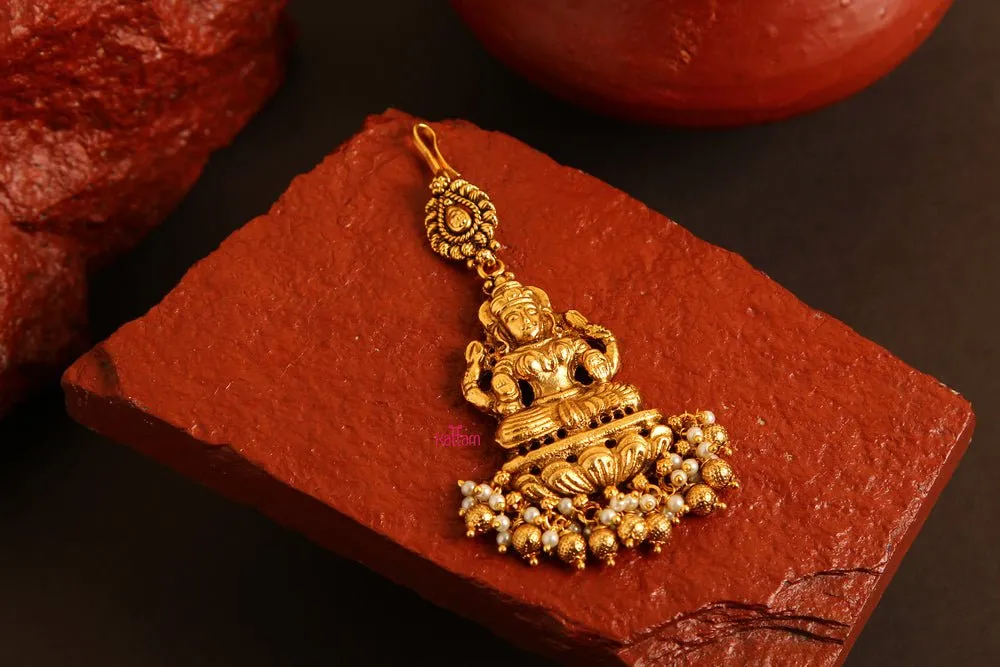Golden Lakshmi Maang Tikka