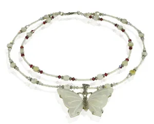 Handmade Butterfly Mother of Pearl Necklace