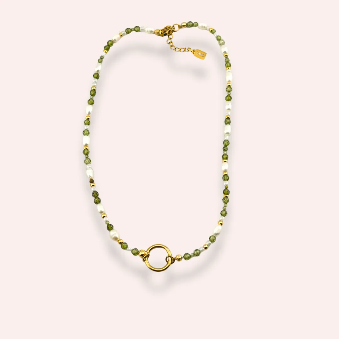 Handmade Green-Gold necklace