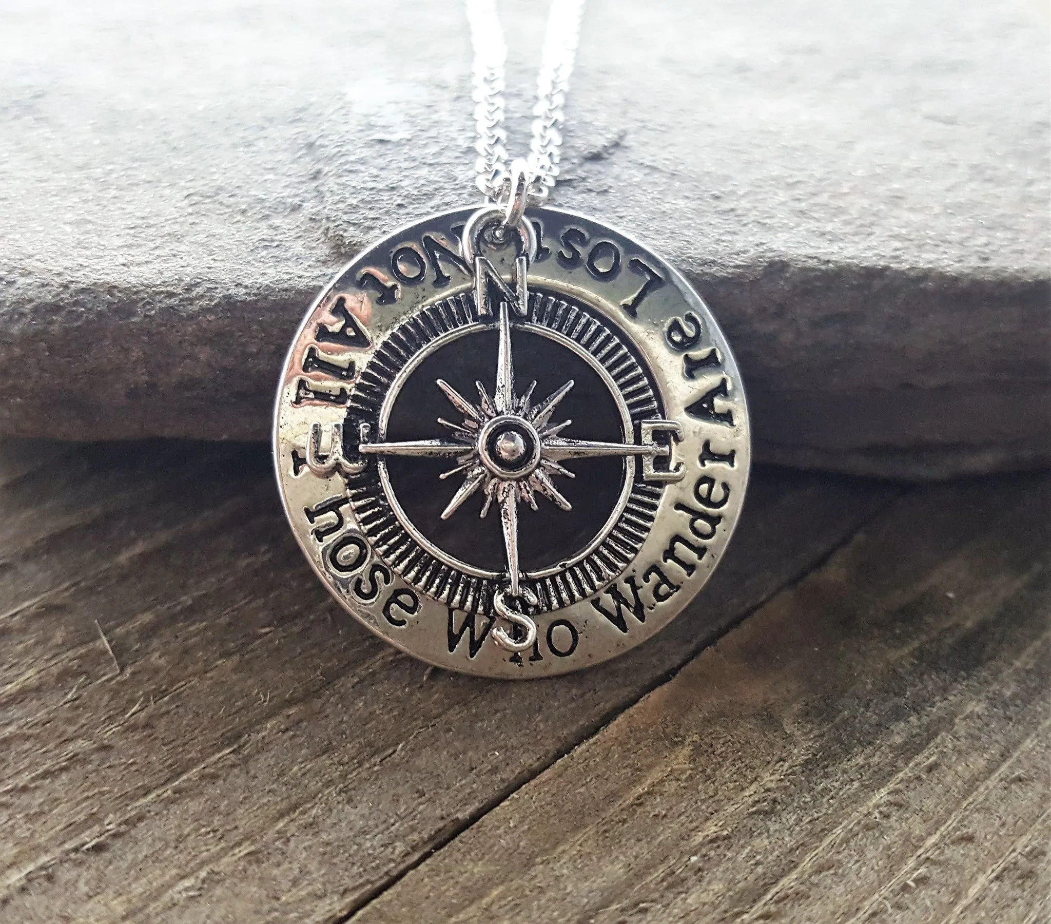 Handmade Not All Those Who Wander Are Lost Necklace