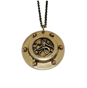 Handmade Octopus Porthole Shadowbox Necklace