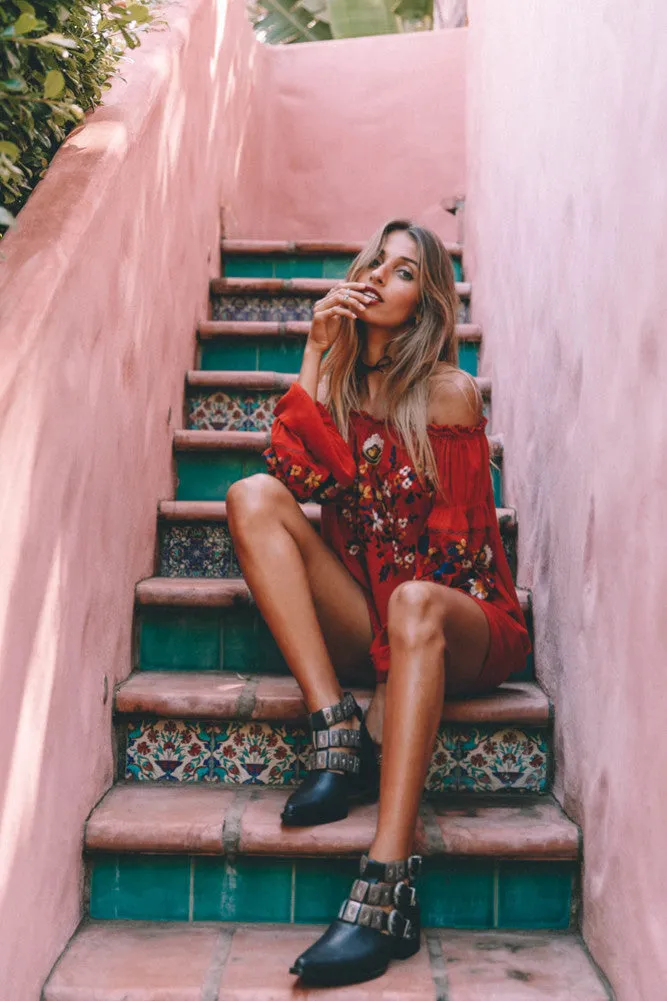 Hey Senorita Dress Rust