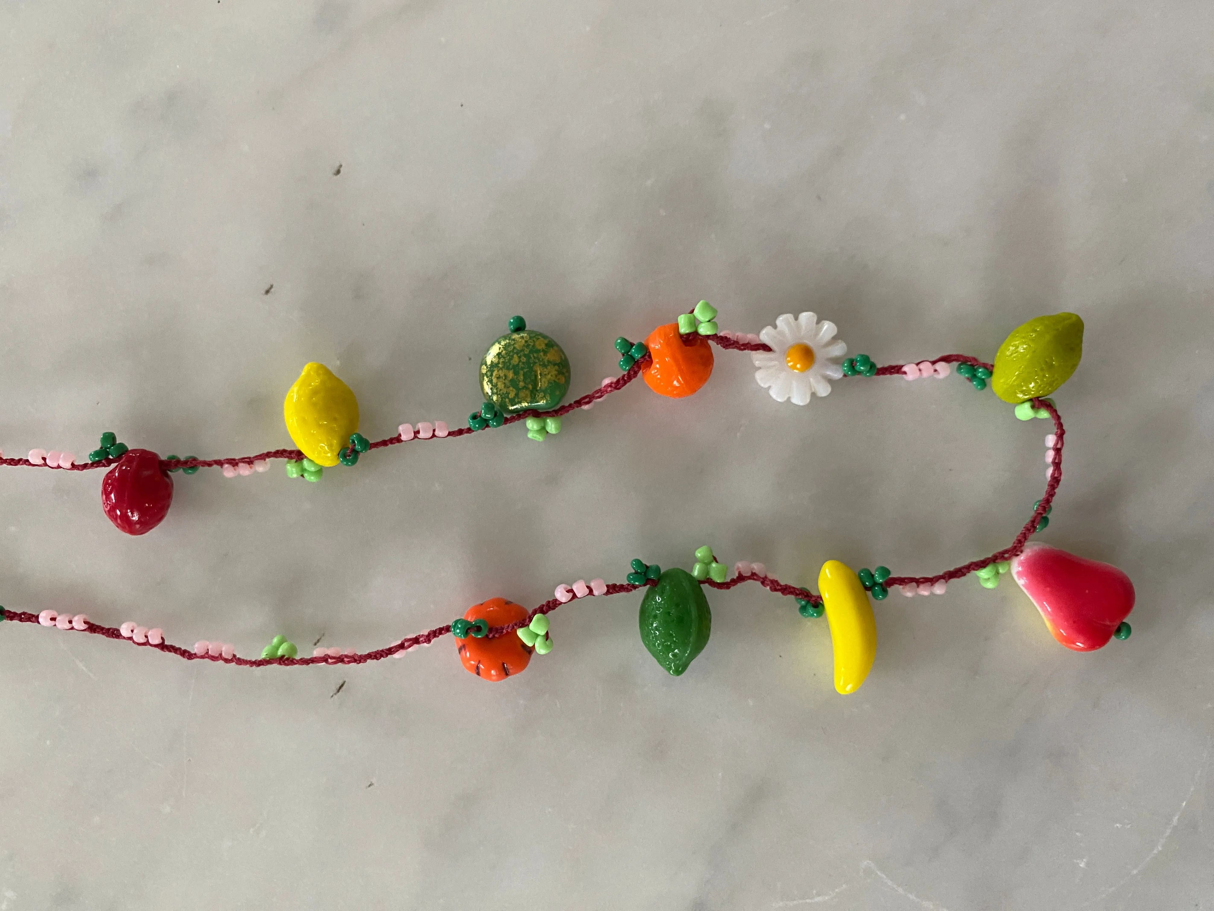 ITALIAN HANDMADE NECKLACE - FRIUTS