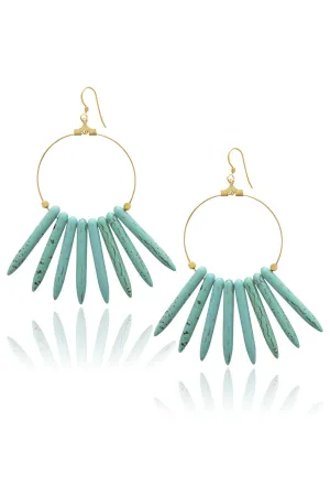 KENNETH JAY LANE STICK Turquoise Earrings