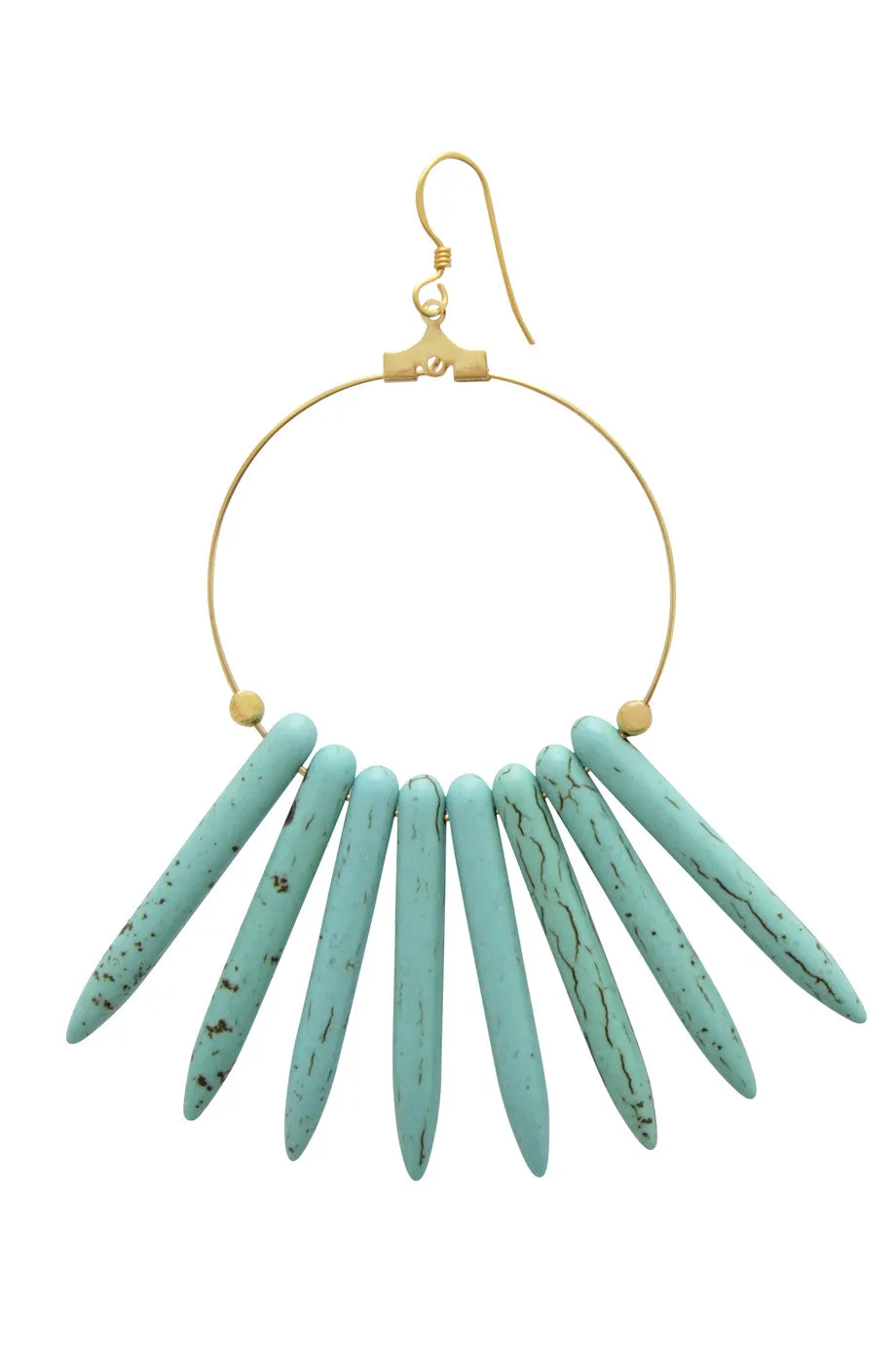 KENNETH JAY LANE STICK Turquoise Earrings