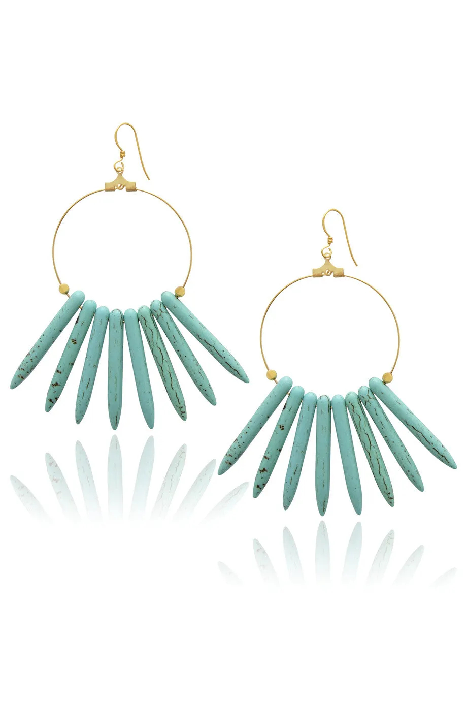 KENNETH JAY LANE STICK Turquoise Earrings