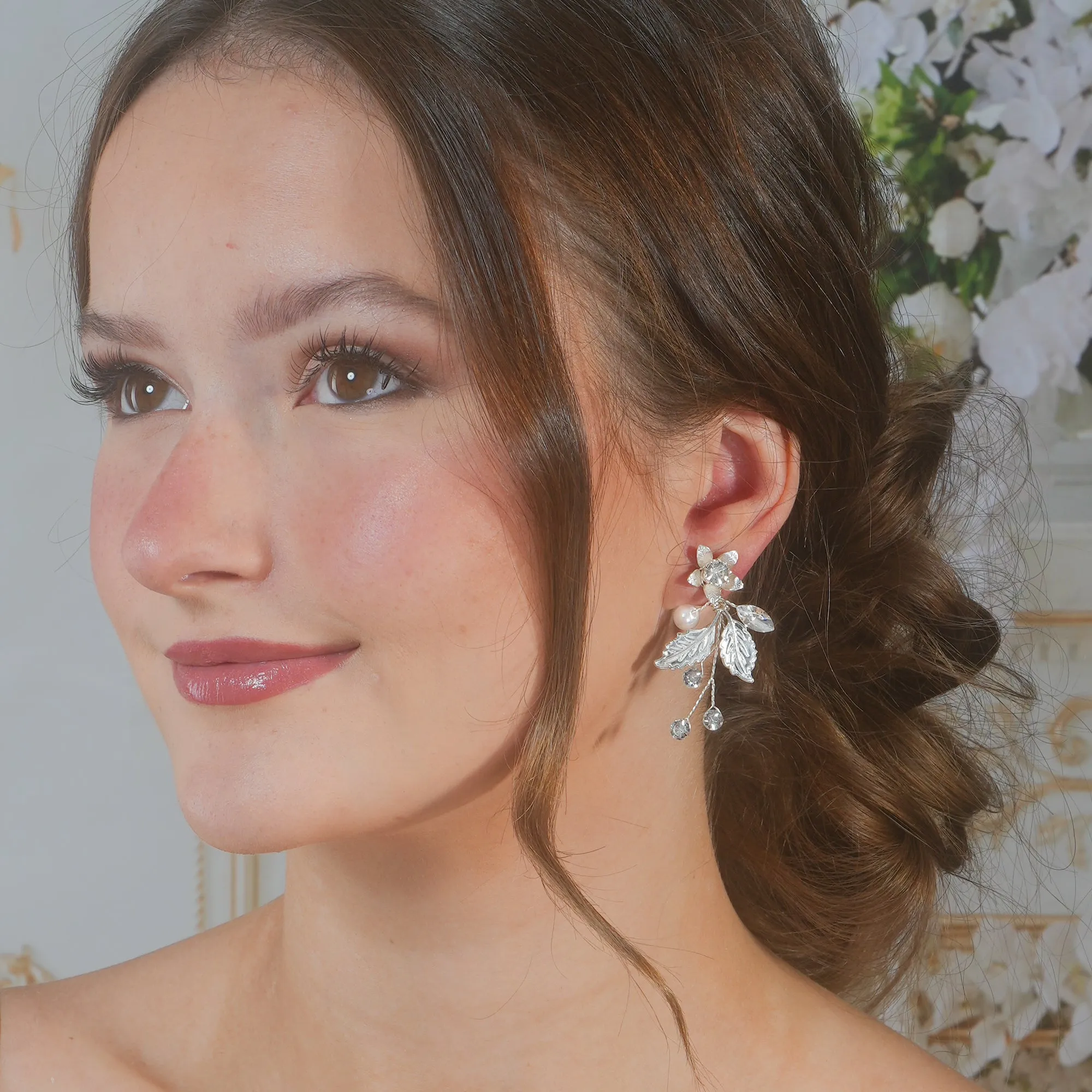 Kenzie - Floral Bridal Earrings