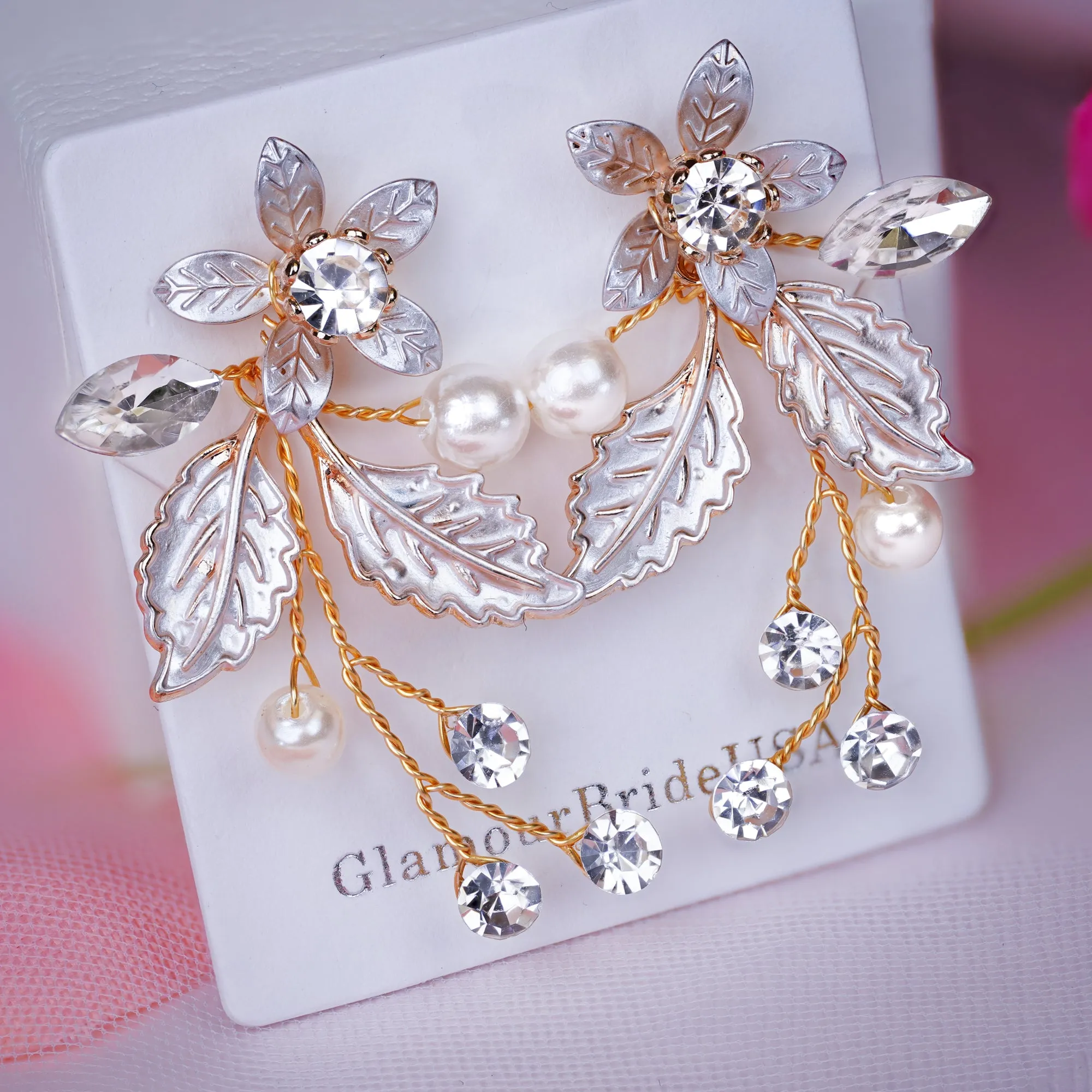 Kenzie - Floral Bridal Earrings
