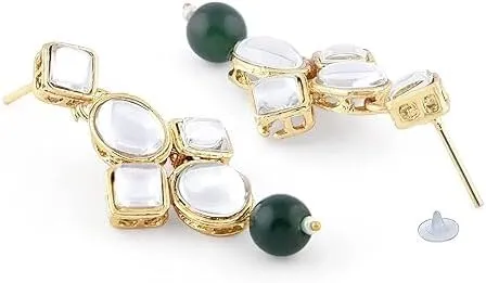 Kundan & Pearl Necklace With Earrings Set For Women Indian Jewelry Set for Weddings And Festivals