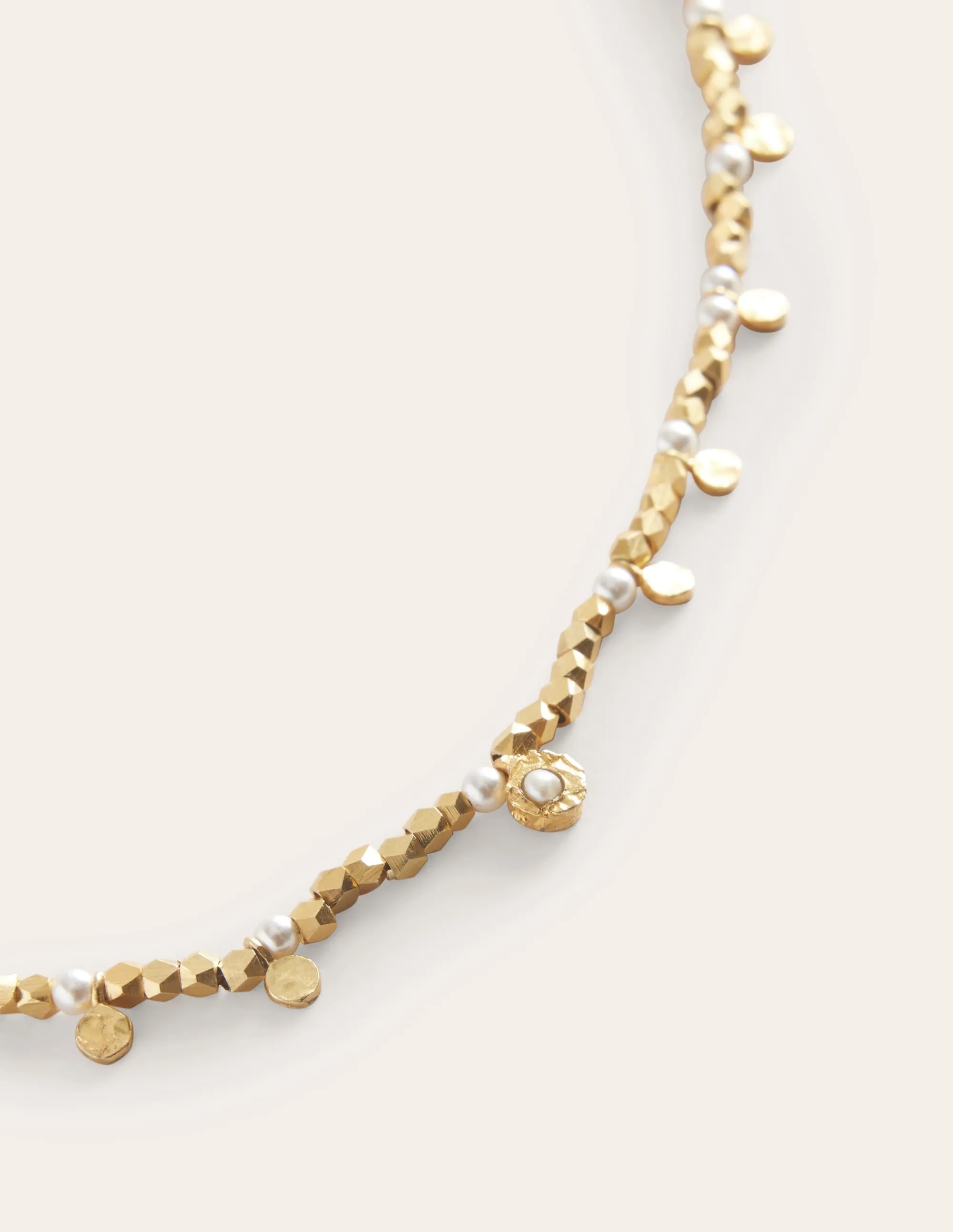 Layering Bead Necklace-Gold