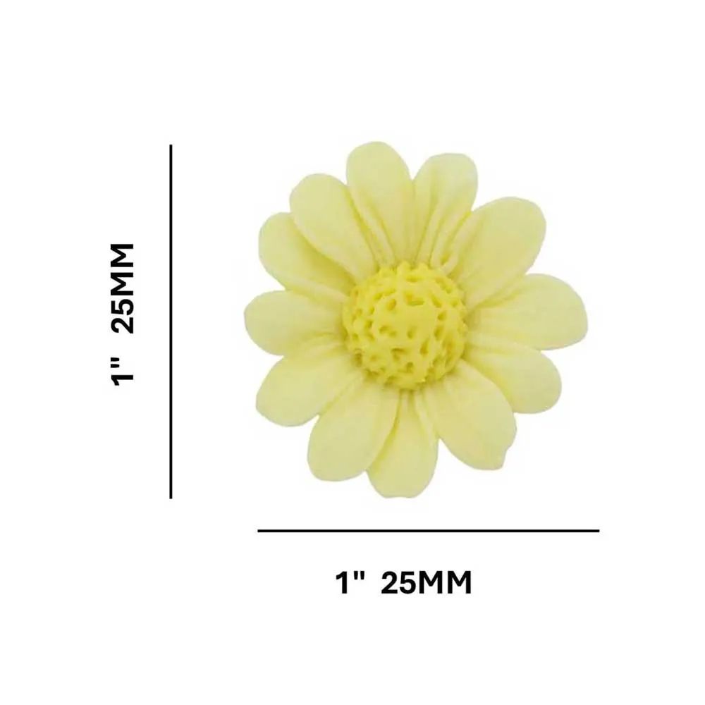 Lemon Yellow Fimo Clay Daisy Pierced Earring - FE410