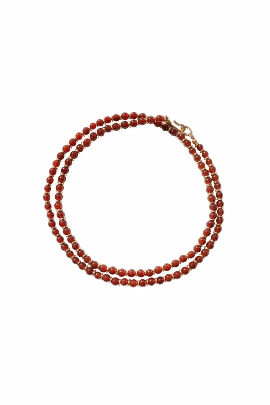 Long Beaded Necklace - Red