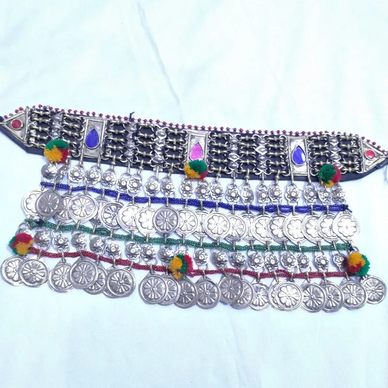 Massive Antique Long Dangling Choker Necklace