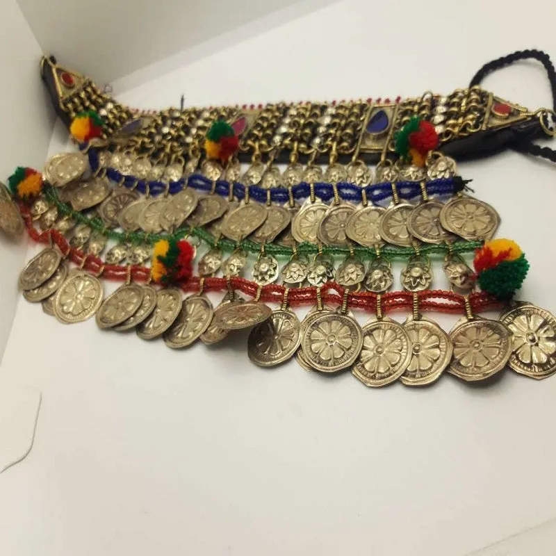 Massive Antique Long Dangling Choker Necklace