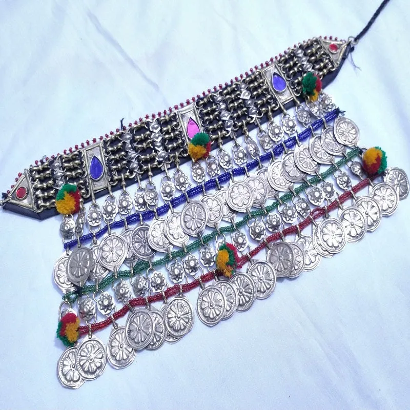 Massive Antique Long Dangling Choker Necklace