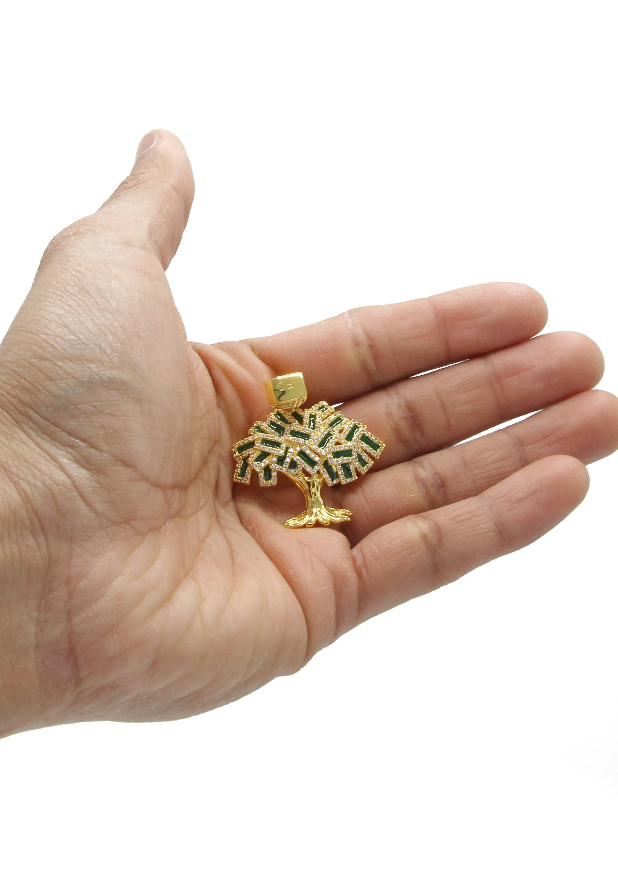 Mens Gold Tree Pendant | 9 Grams