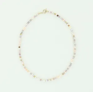 Minimalist Fresh Water Pearl Necklace, Blush