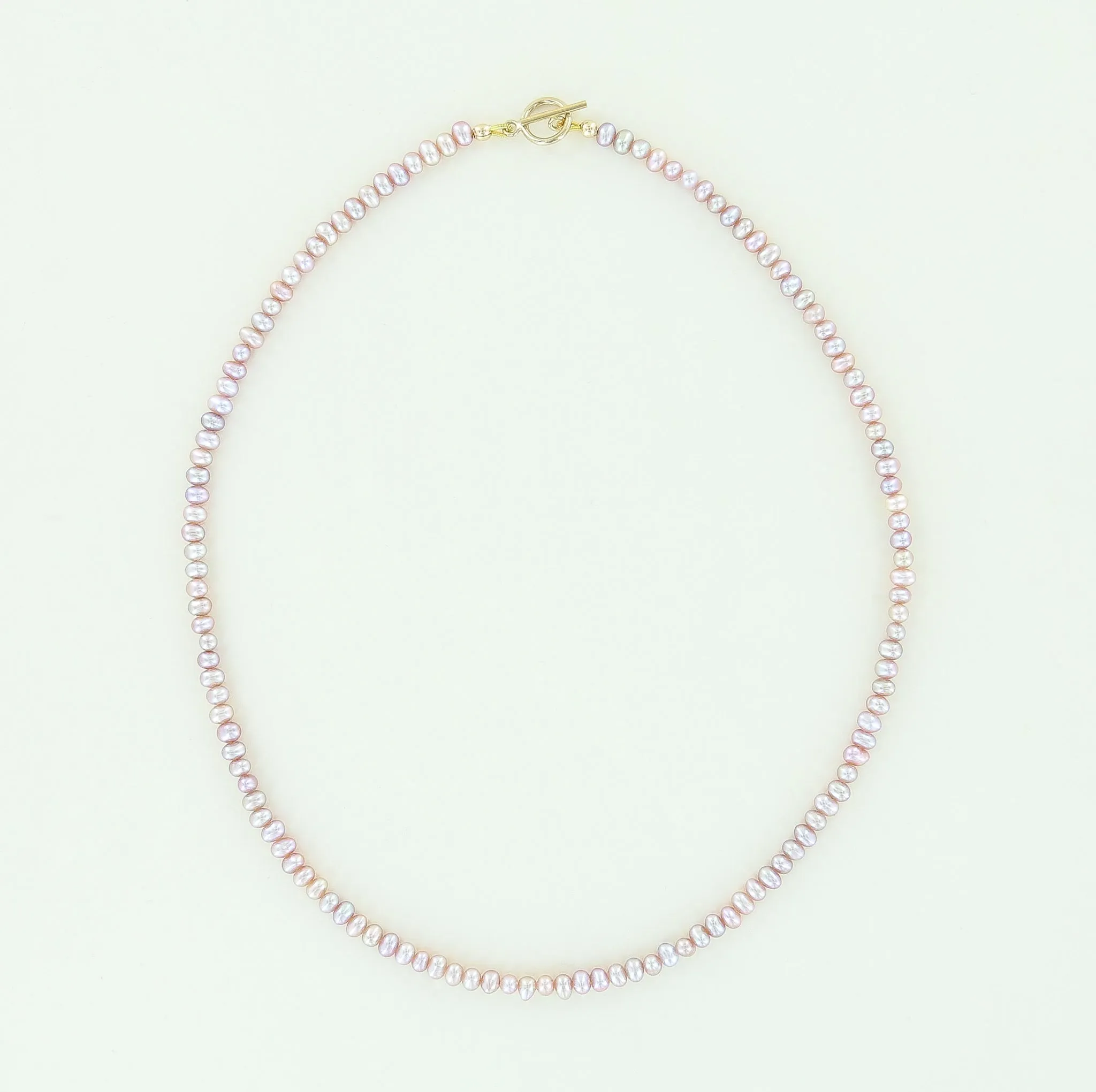 Minimalist Fresh Water Pearl Necklace, Pink