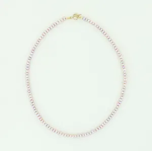 Minimalist Fresh Water Pearl Necklace, Pink