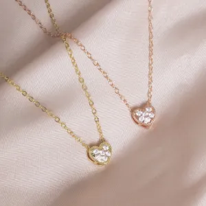 Minimalist Gold & Rose Gold Heart Necklace