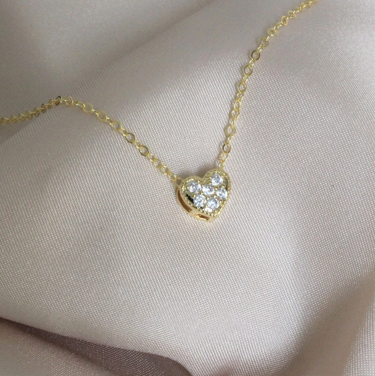 Minimalist Gold & Rose Gold Heart Necklace