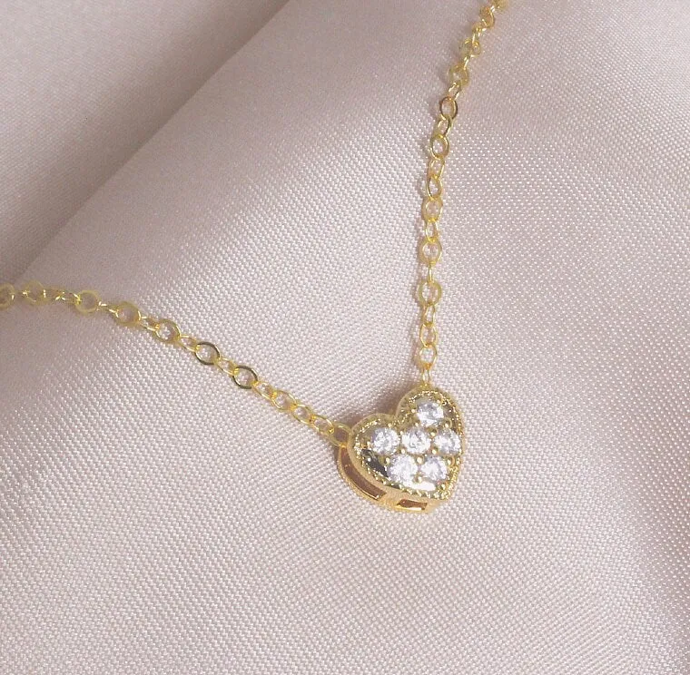 Minimalist Gold & Rose Gold Heart Necklace