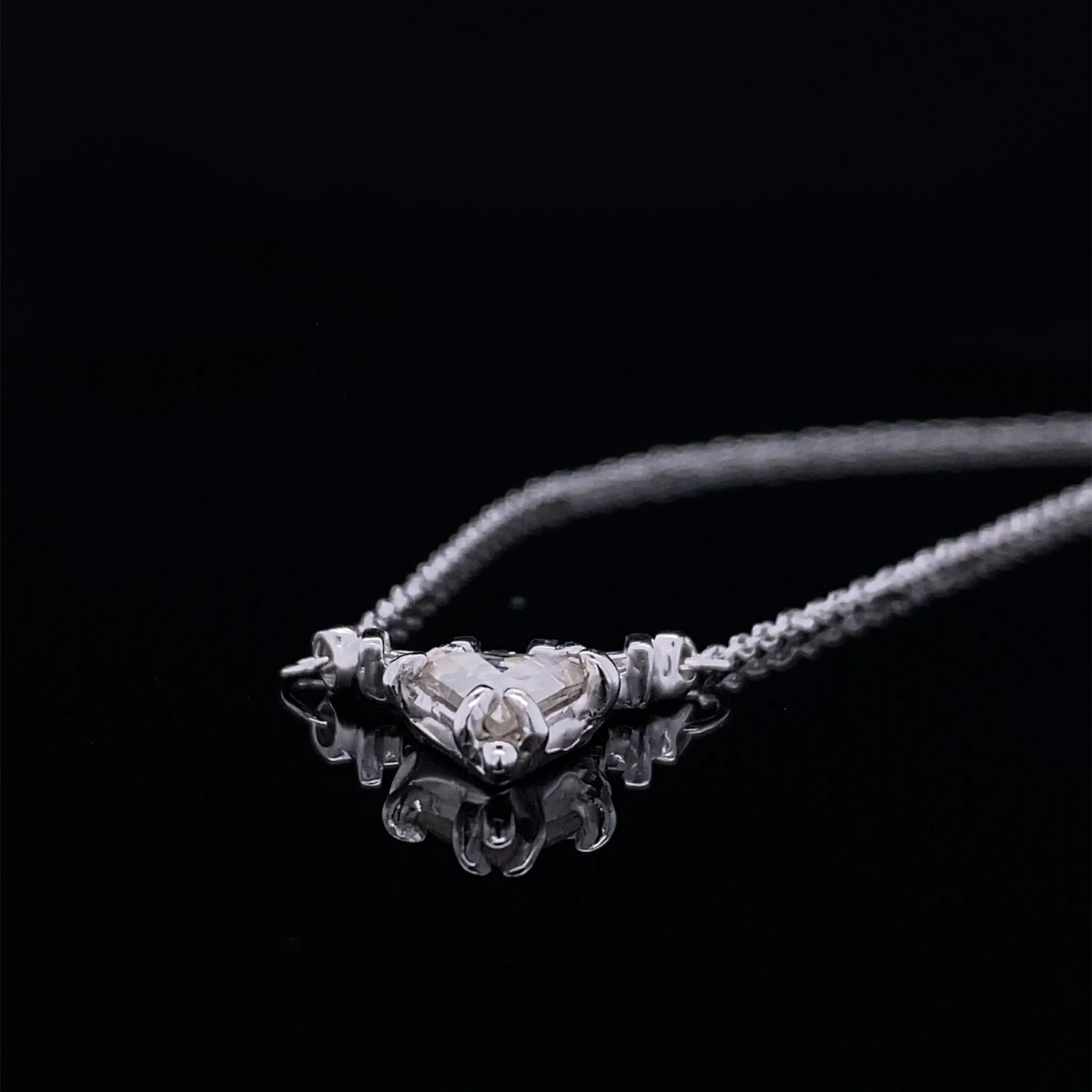 Minimalist What's the Point Triangle Diamond Necklace
