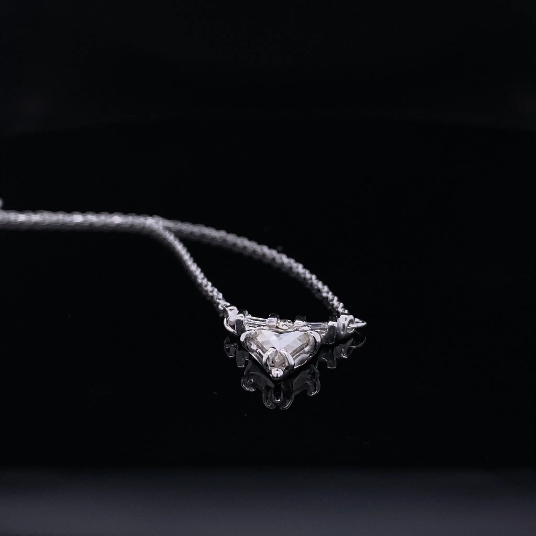Minimalist What's the Point Triangle Diamond Necklace