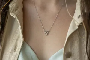 Minimalist What's the Point Triangle Diamond Necklace