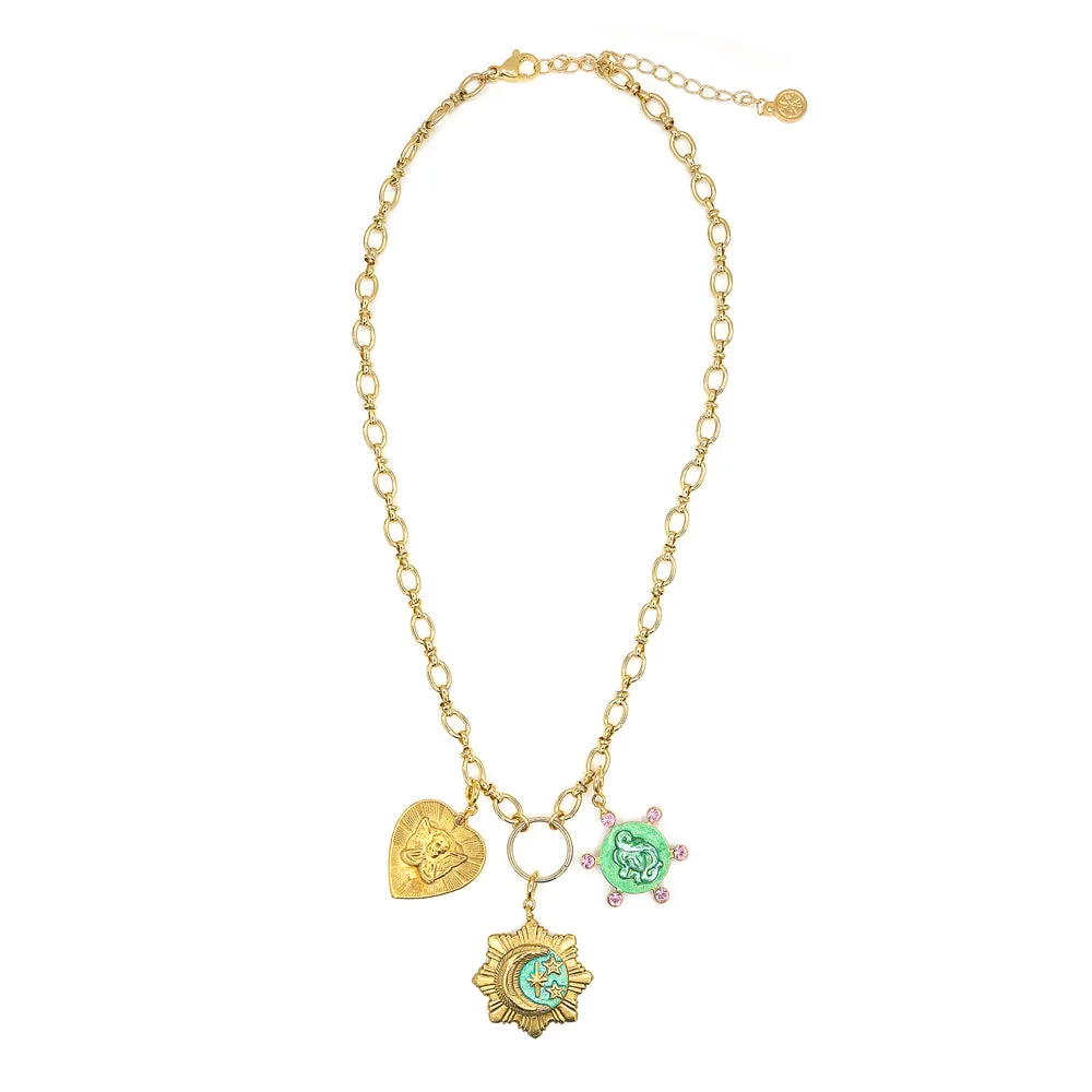 Moon and Stars Necklace