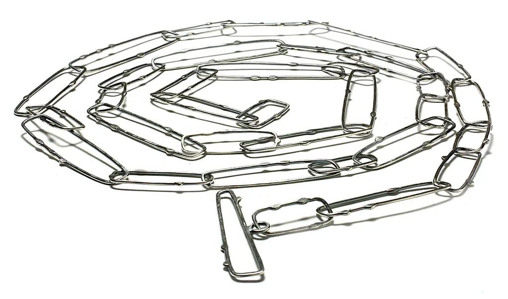 Morse Code Hand Forged Chain Necklace