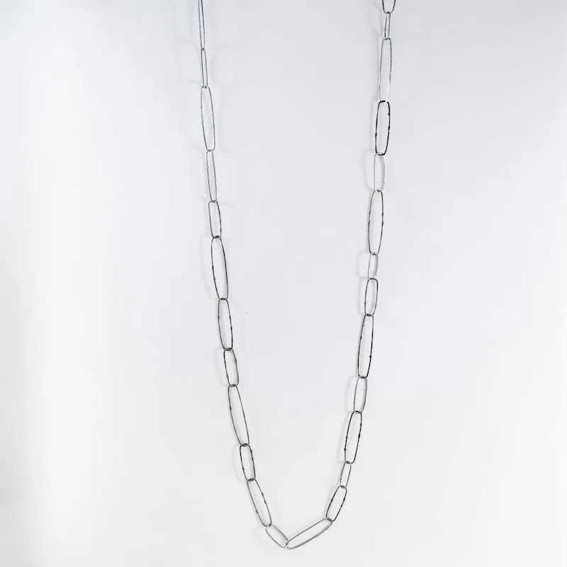 Morse Code Hand Forged Chain Necklace