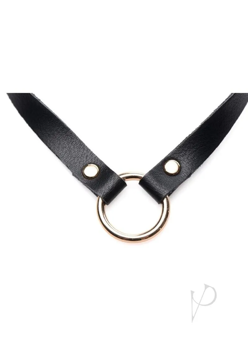 Ms Posh Pet Gold Ring Slim Choker