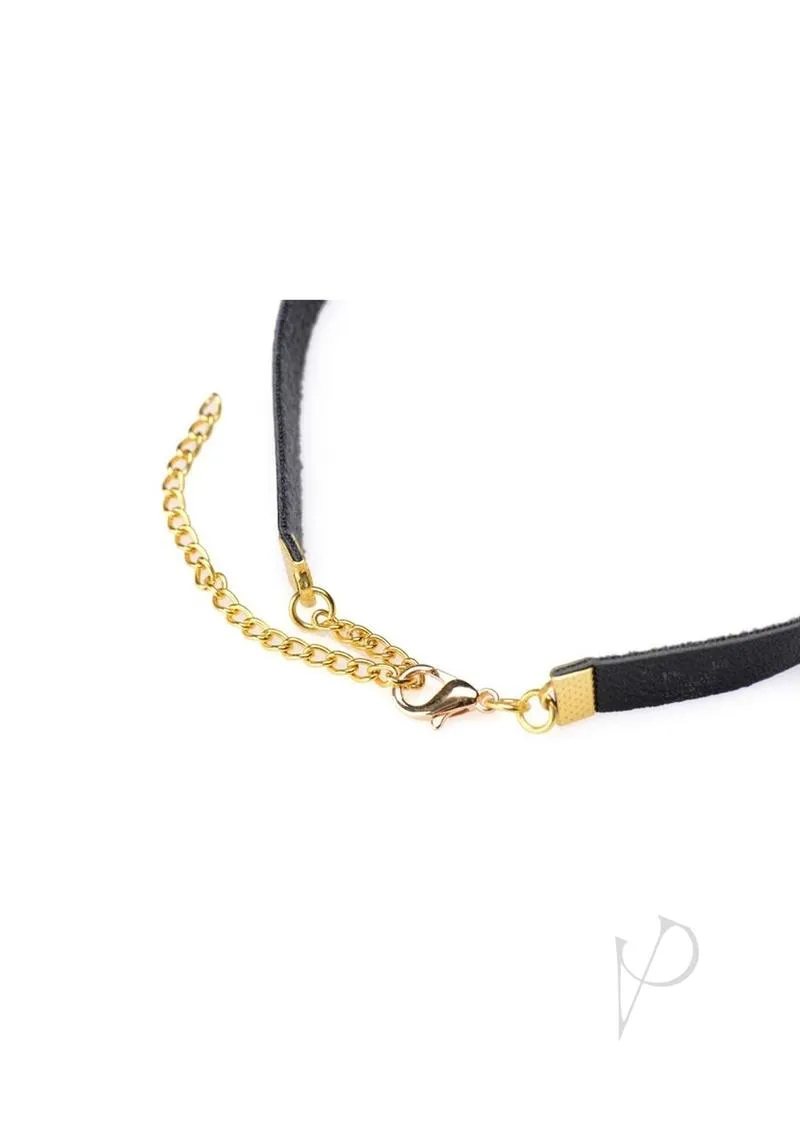 Ms Posh Pet Gold Ring Slim Choker
