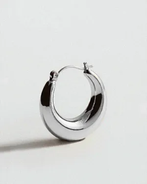 Odelia Bold Hoop Earrings - Silver