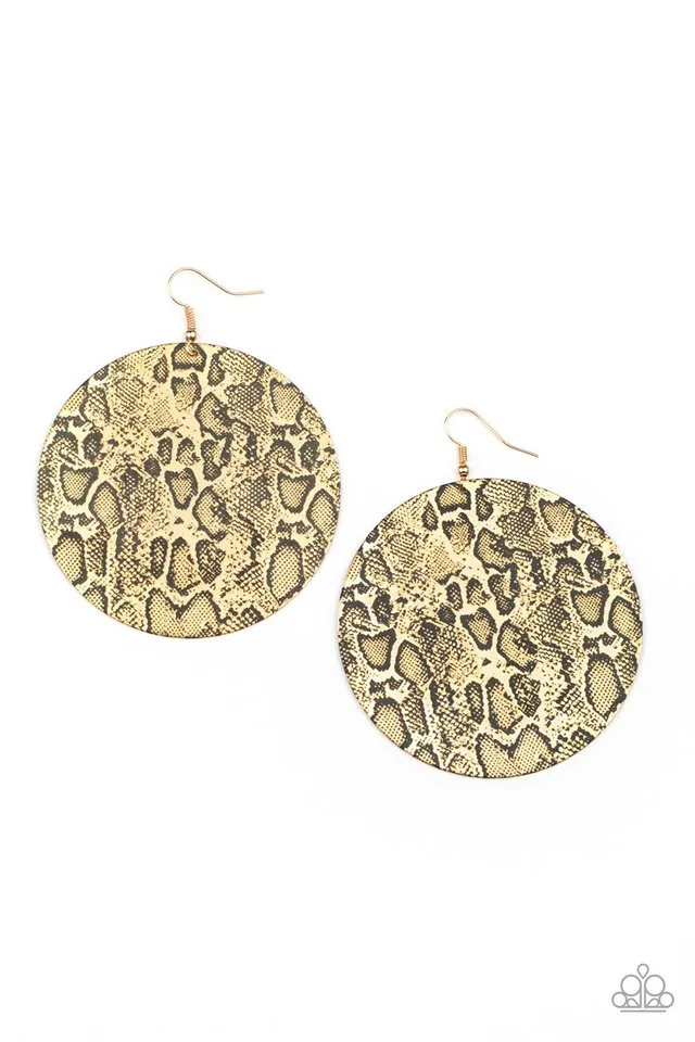 Paparazzi Earring ~ Animal Planet - Gold