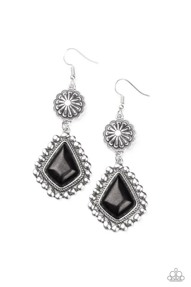 Paparazzi Earring ~ Country Cavalier - Black
