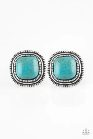 Paparazzi Earring ~ FRONTIER-Runner - Blue