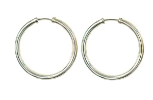 PARADIGM Vita Sterling Silver Hoops - Large (34mm)