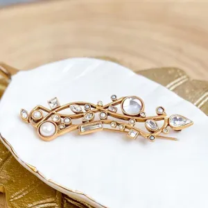Patricia Locke Crystal Pearl Atlantis Brooch Pin