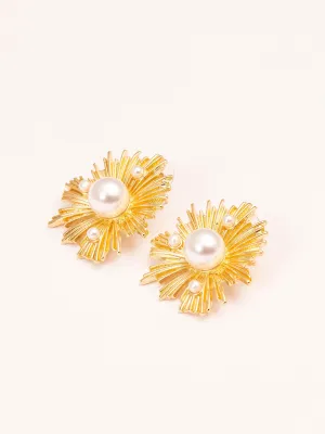 Pearl Floral Earrings