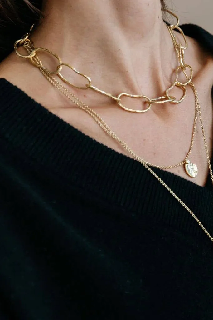 Pool Link Statement Necklace